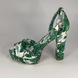 Aldo Tropical print heels NIB